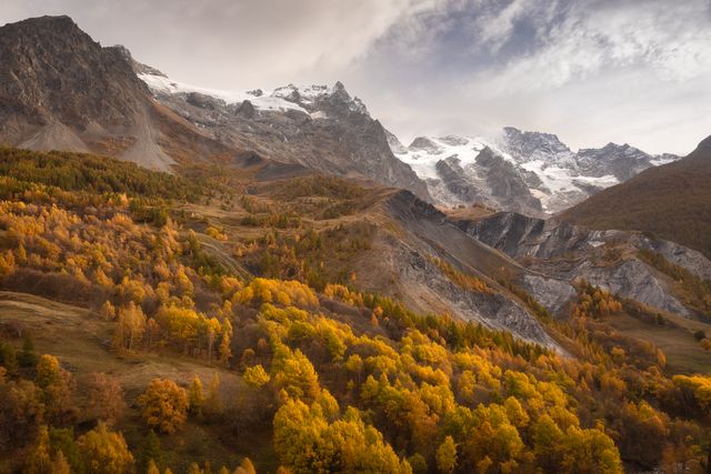 Couleurs d'automne sur la Meije
